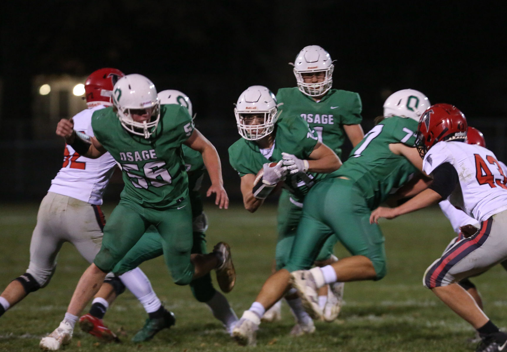 Osage football vs Aplington-Parkersburg - Jeffries, Mooberry